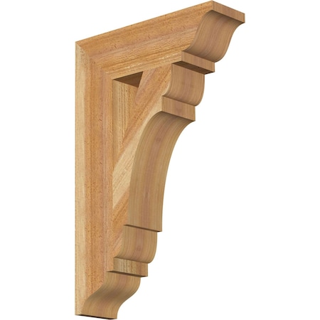 Ekena Millwork Olympic Traditional Rough Sawn Bracket, Western Red Cedar, 4"W x 14"D x 22"H BKT04X14X22OLY01RWR